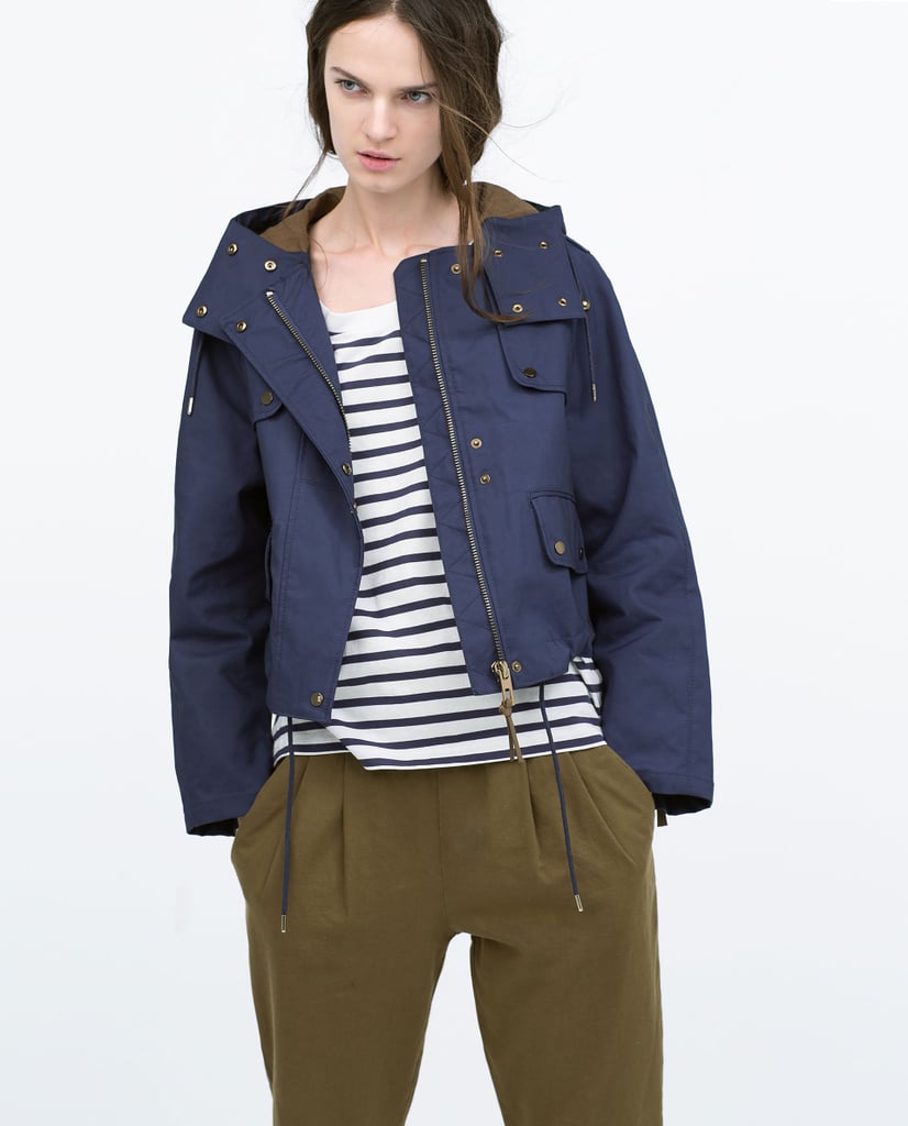 Technical fabric short jacket with pockets ($65, originally $129)