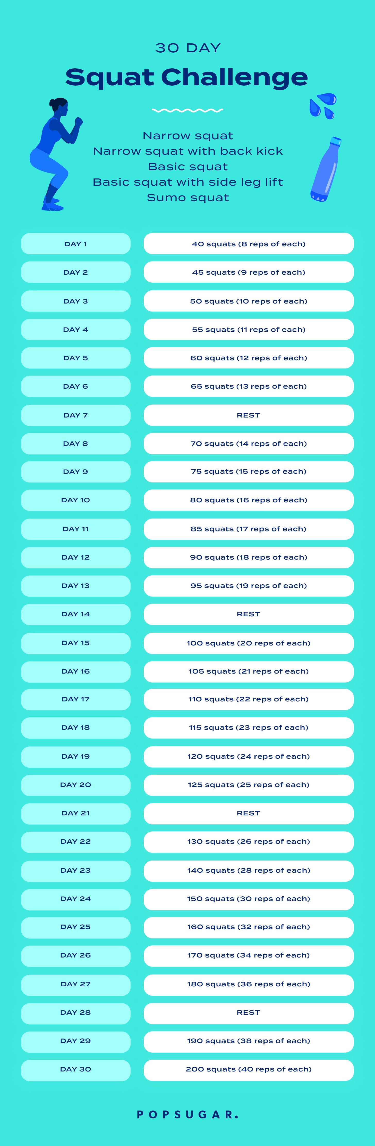 30 day squat challenge chart