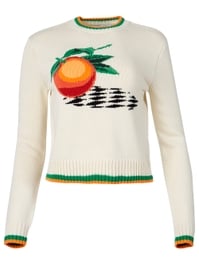 Casablanca Orange Intarsia Sweater