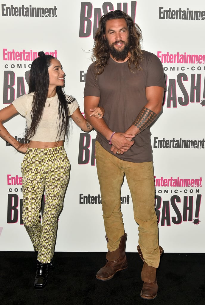 Jason Momoa and Zoë Kravitz at Comic-Con 2018