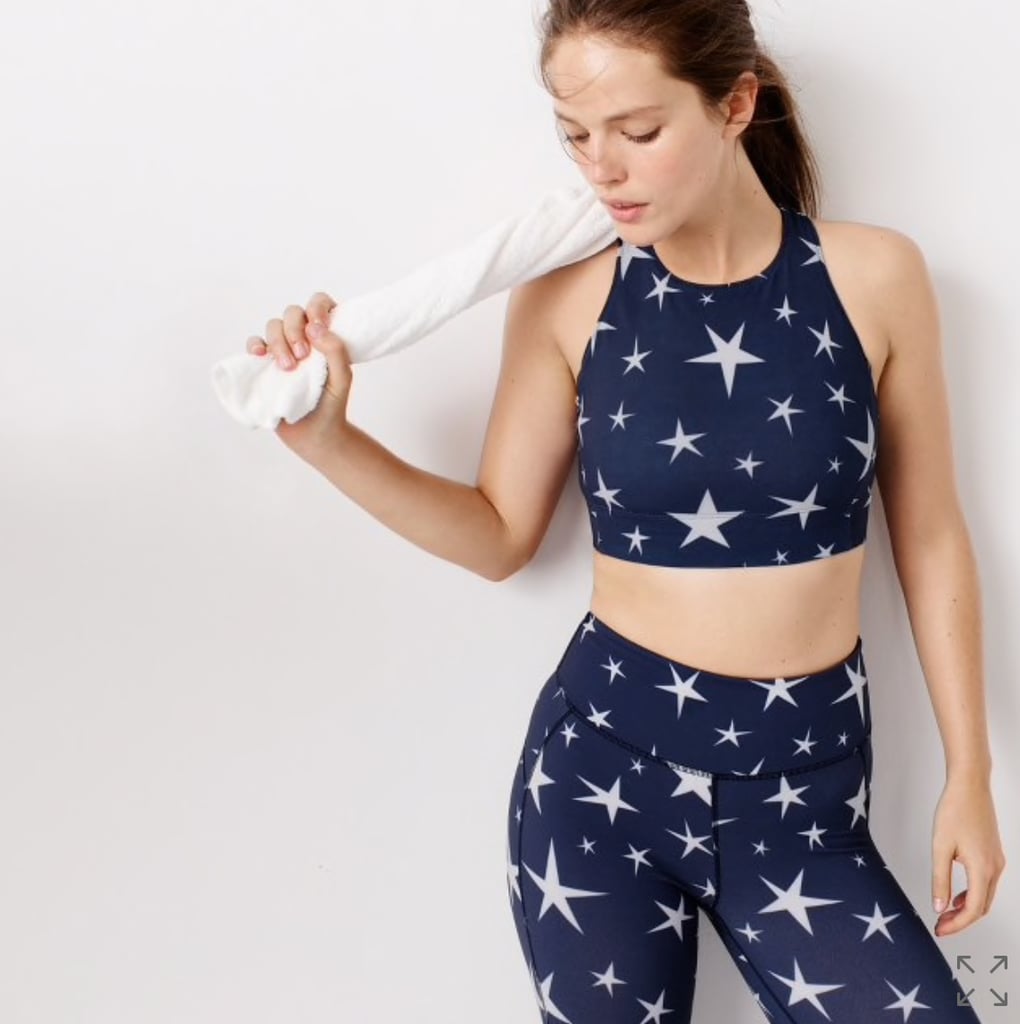 New Balance For J.Crew Performance Crop Top in Star Print StarPrint