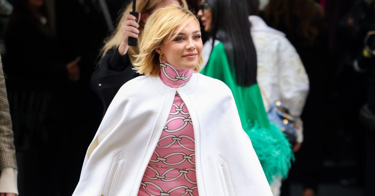 Florence Pugh Attends Paris Fashion Week With Valentino | POPSUGAR Fashion
