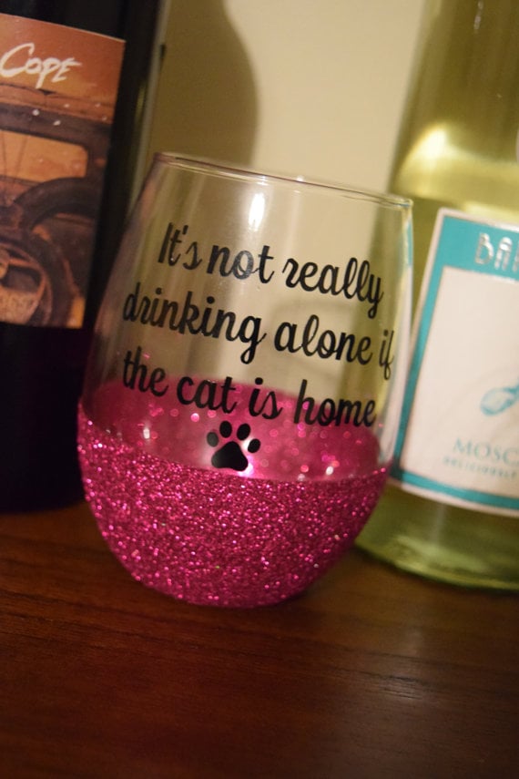 Cat Wine Glass ($13+)