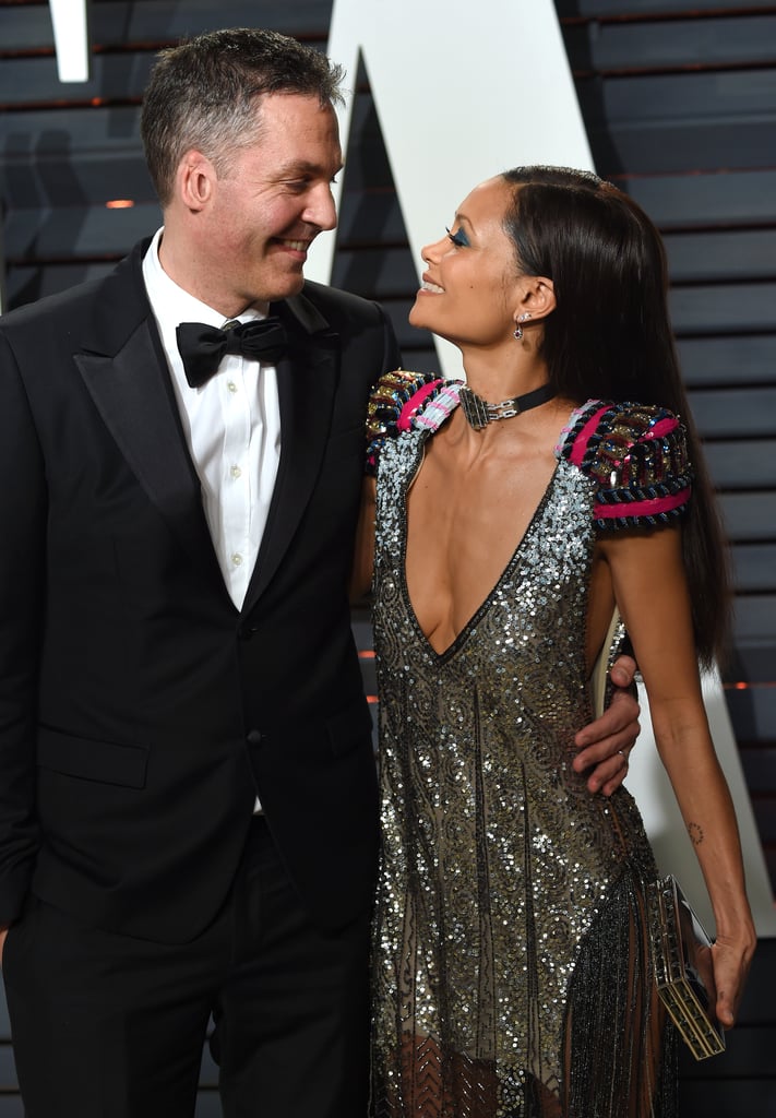 Thandie Newton and Ol Parker at Vanity Fair's Oscars Party, 2017