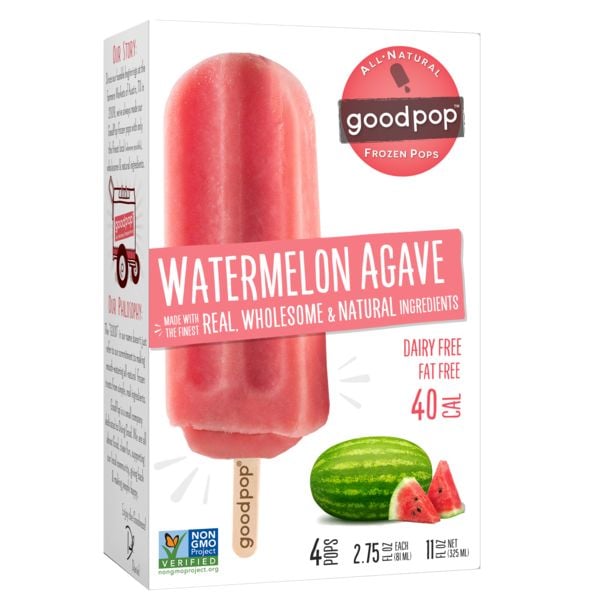 Popsicle cravings are crushed with these wholesome GoodPop Watermelon Agave Frozen Pops ($5).