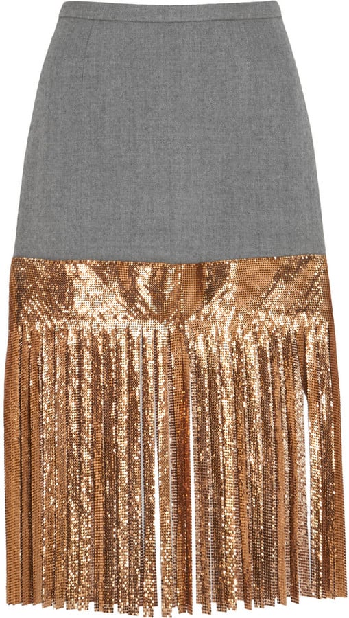 J.Crew Wool and Metallic Chainmail Skirt ($350)