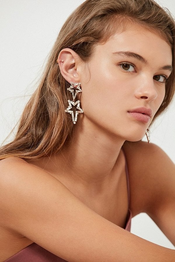 Zhuu Crystal Star Statement Earring