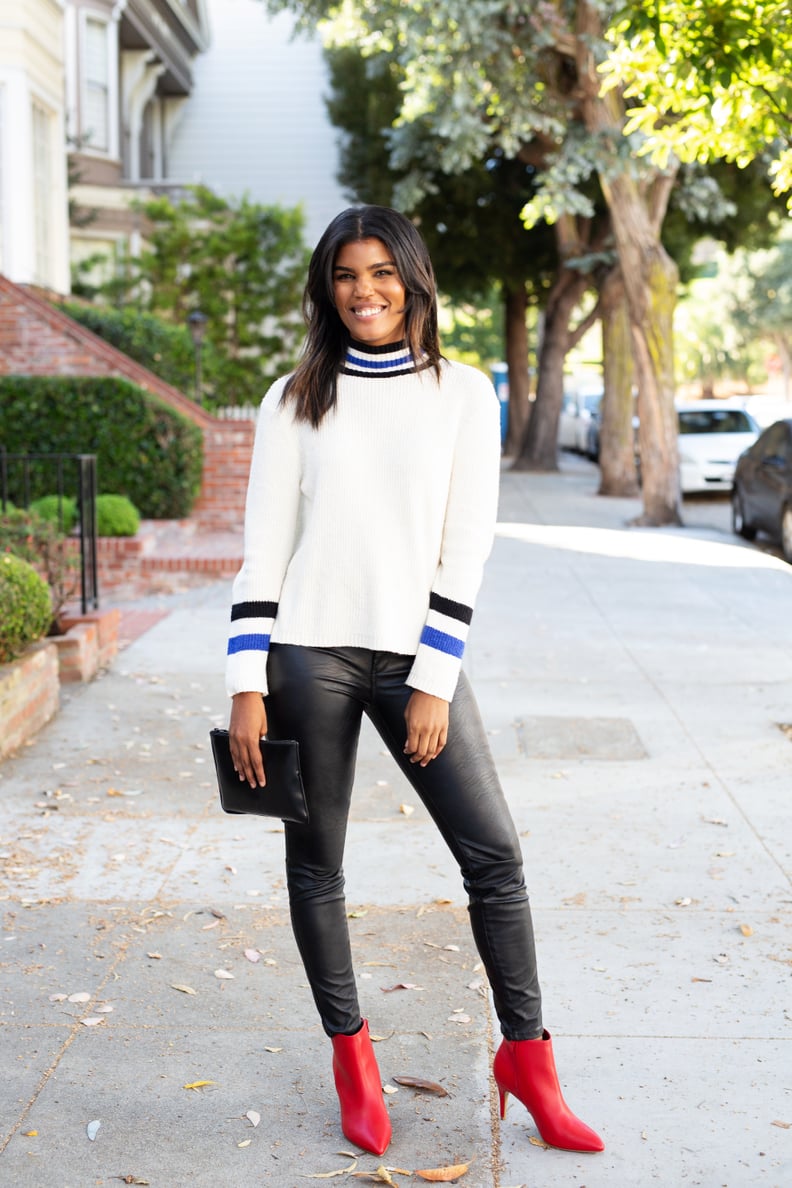 Striped Mockneck Sweater