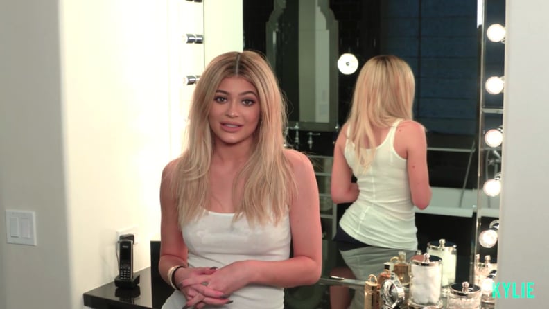 Kylie Jenner goes back to blonde hair while showing off Gucci lingerie