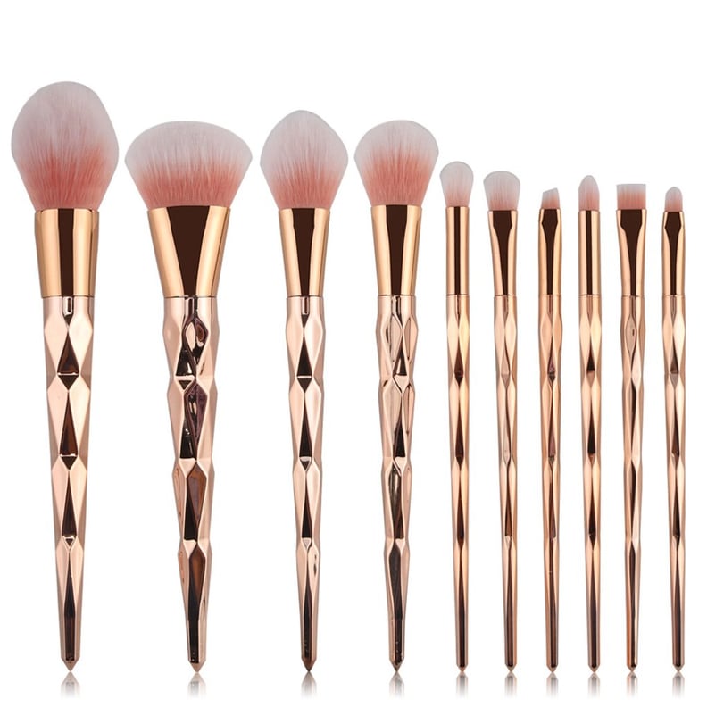 Tenmon 10 Pcs Rose Gold Makeup Brush Set