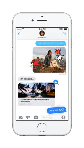 Rich links, fun photos, and bubble effects are now on iMessage.