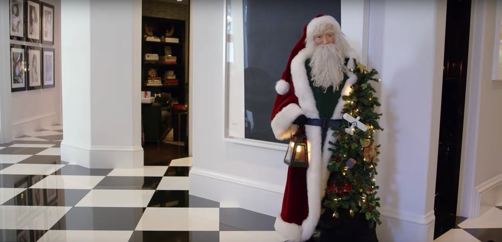 A lifelike Santa Claus statue stood in her hallway in 2016.