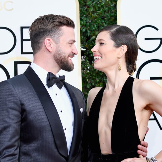 Justin Timberlake and Jessica Biel at the 2017 Golden Globes