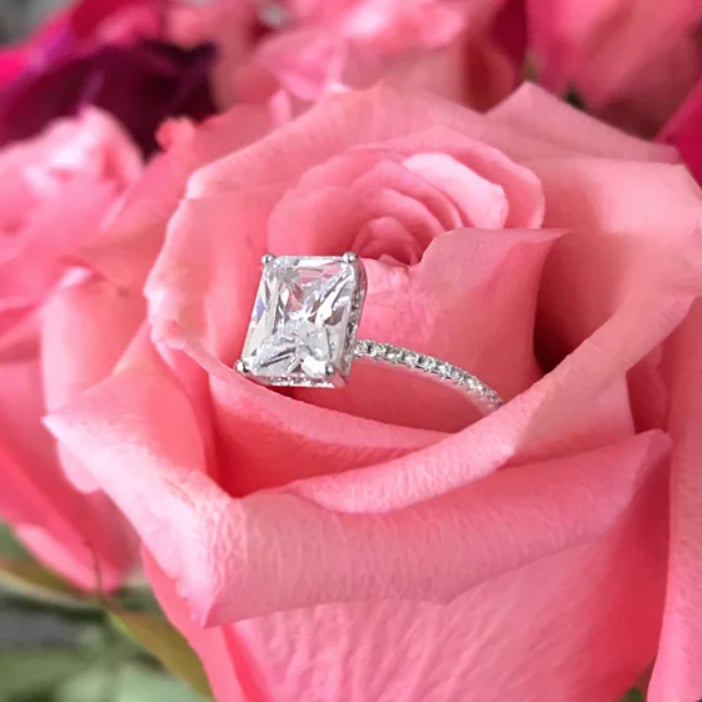 Etsy Radiant Cut Solitaire Ring