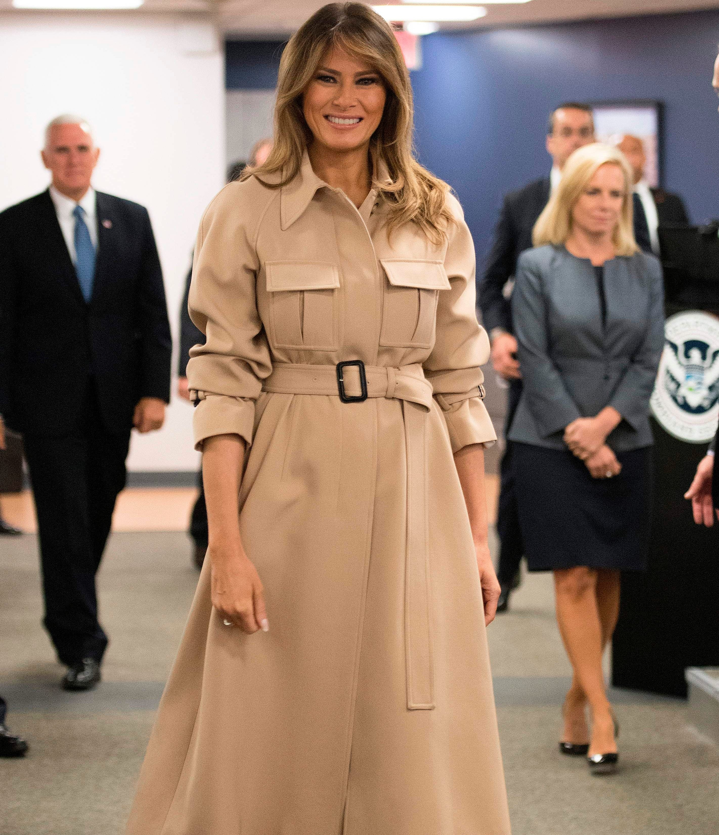 Melania Trump's Trench Dress | POPSUGAR Fashion