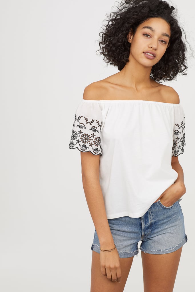 H&M Top With Embroidery