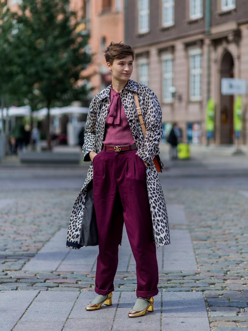 Style Your Leopard-Print Coat With: A Blouse, Trousers, and Heels