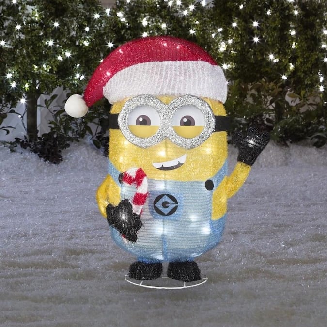 Universal Holiday Tinsel Yard Sculpture-Minion