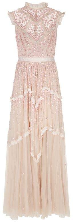 Needle & Thread Daisy Shimmer Embroidered Gown
