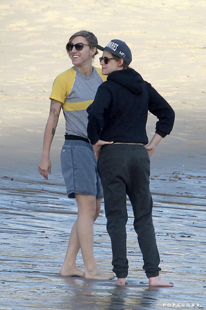 Kristen Stewart and Alicia Cargile at the Beach in Malibu