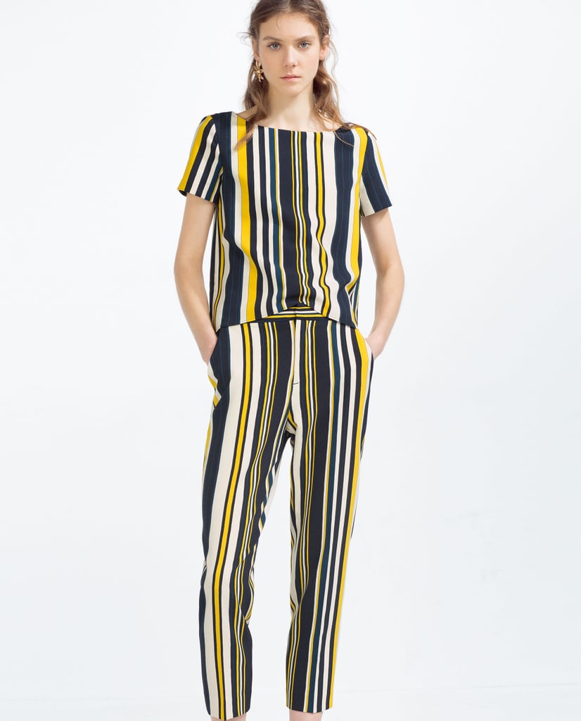 Zara Striped Top ($40) and Trousers ($50)