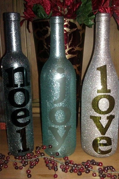 Glitter Wine Bottles