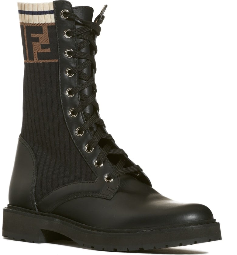 Fendi Rockoko Chelsea Sock Combat Boot