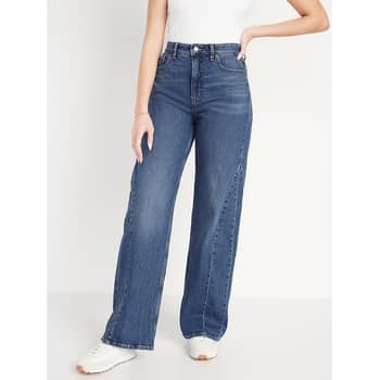 Old Navy High-Waisted Ripped Wide-Leg Jeans, Editor Review