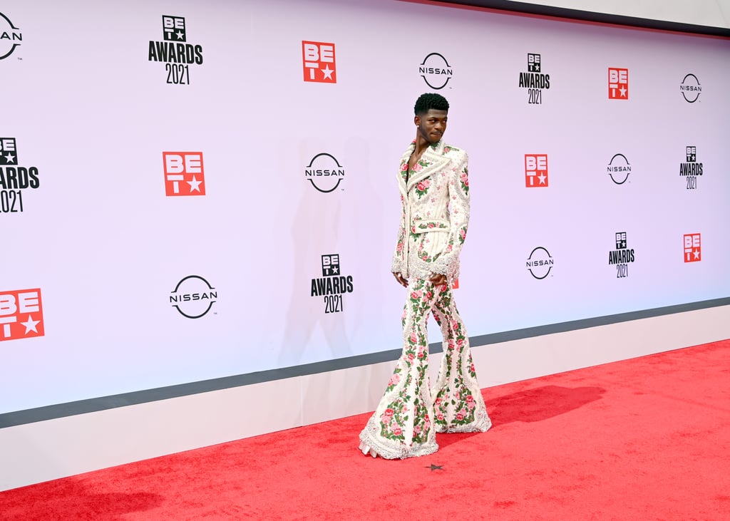 Lil Nas X Changes From a Dress to Pantsuit at the BET Awards