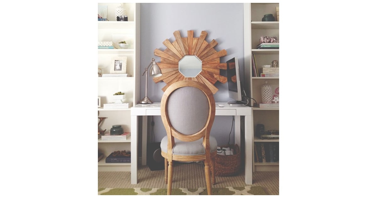 The find this gray chair that perfectly ties together the room