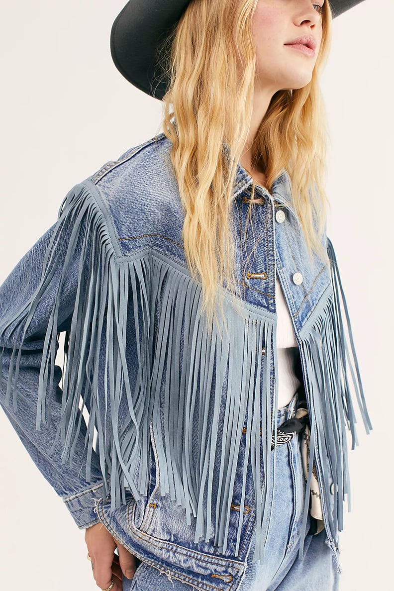 A Denim Jacket: Free People After Hours Fringe Denim Jacket