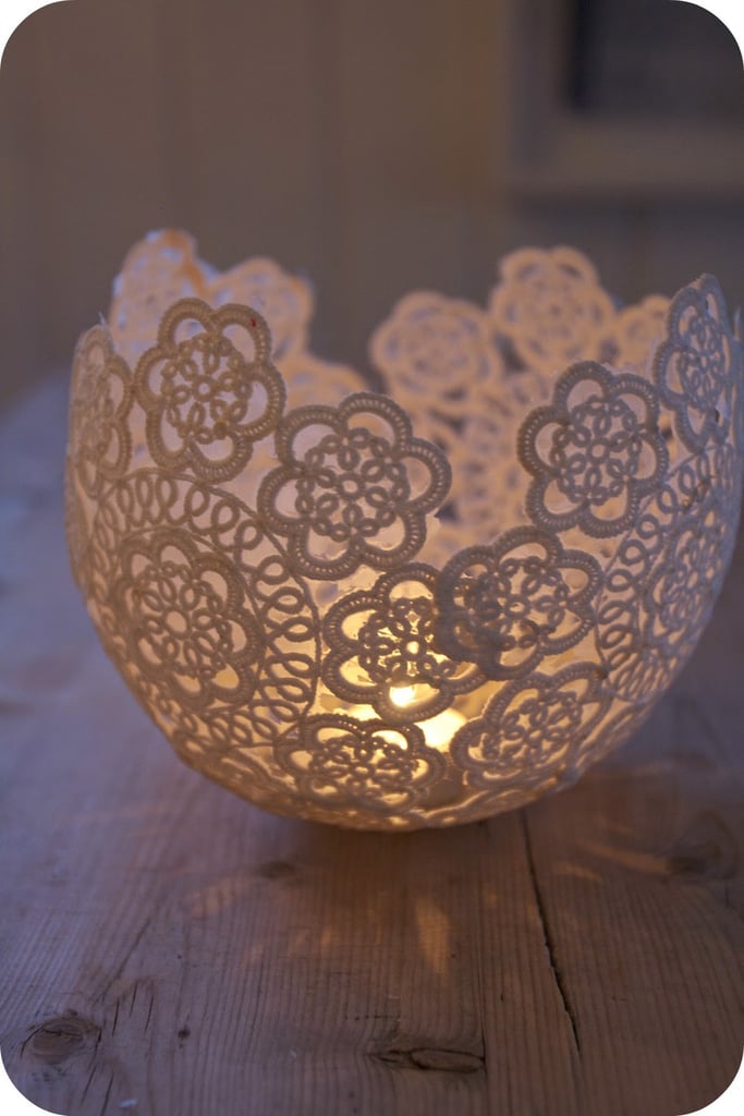 Doily Candle Holders