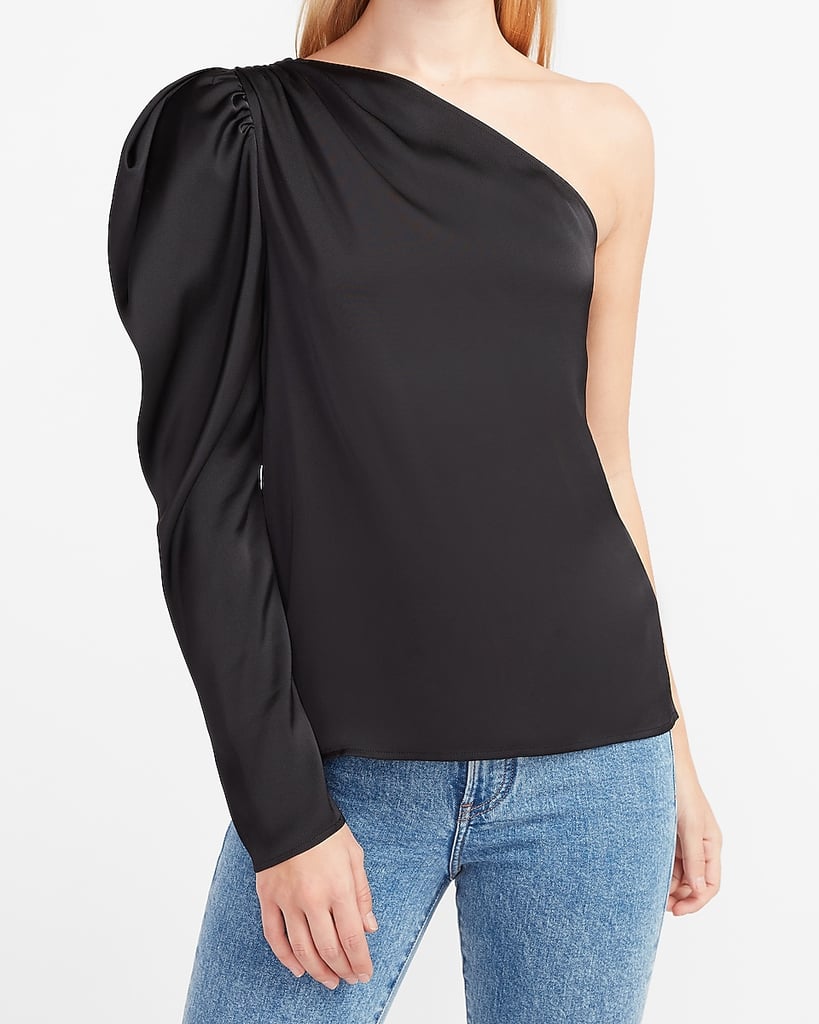 Satin One Puff Shoulder Top