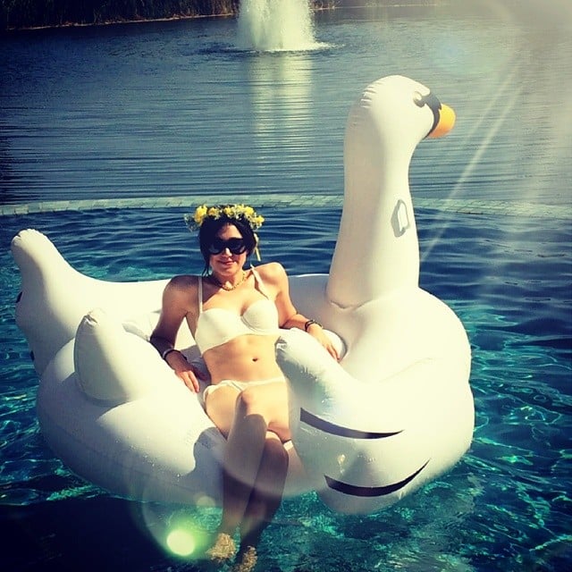 Emmy Rossum floated around on a giant inflatable swan. Or as she puts it, "I'm on a SWAN, muthaf*****s."
Source: Instagram user emmyrossum