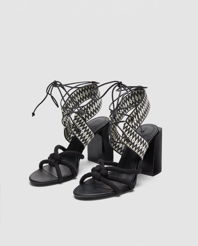 tie up block sandals