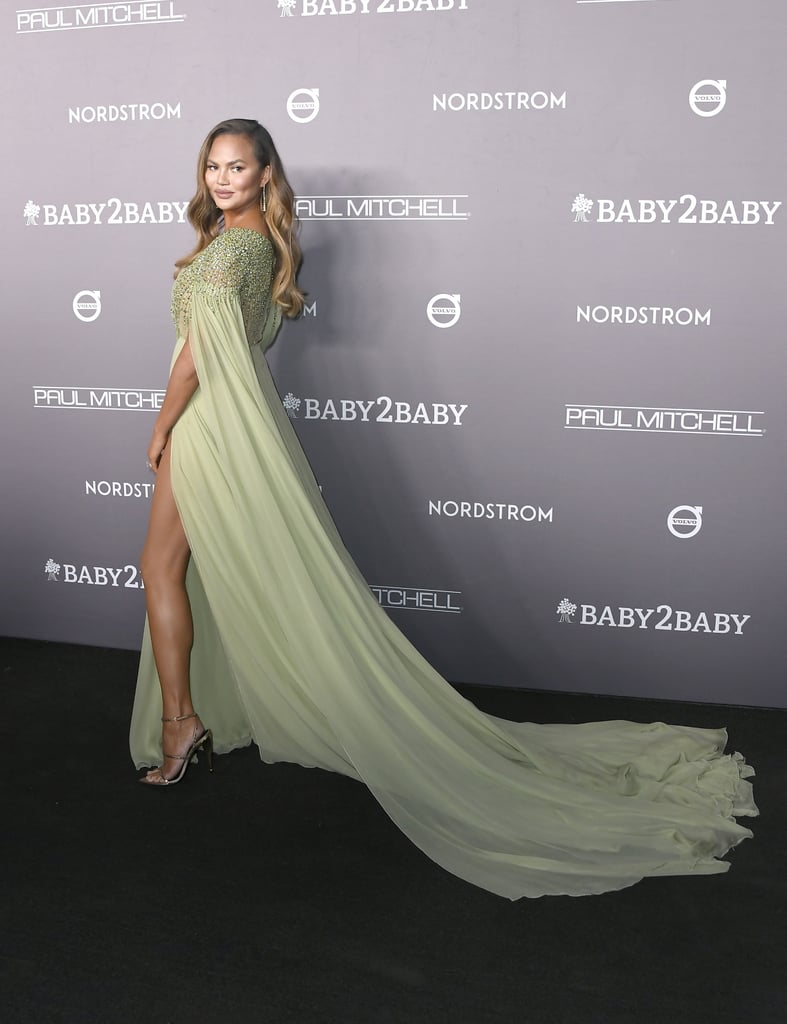 Chrissy Teigen's Green Dress at the 2019 Baby2Baby Gala