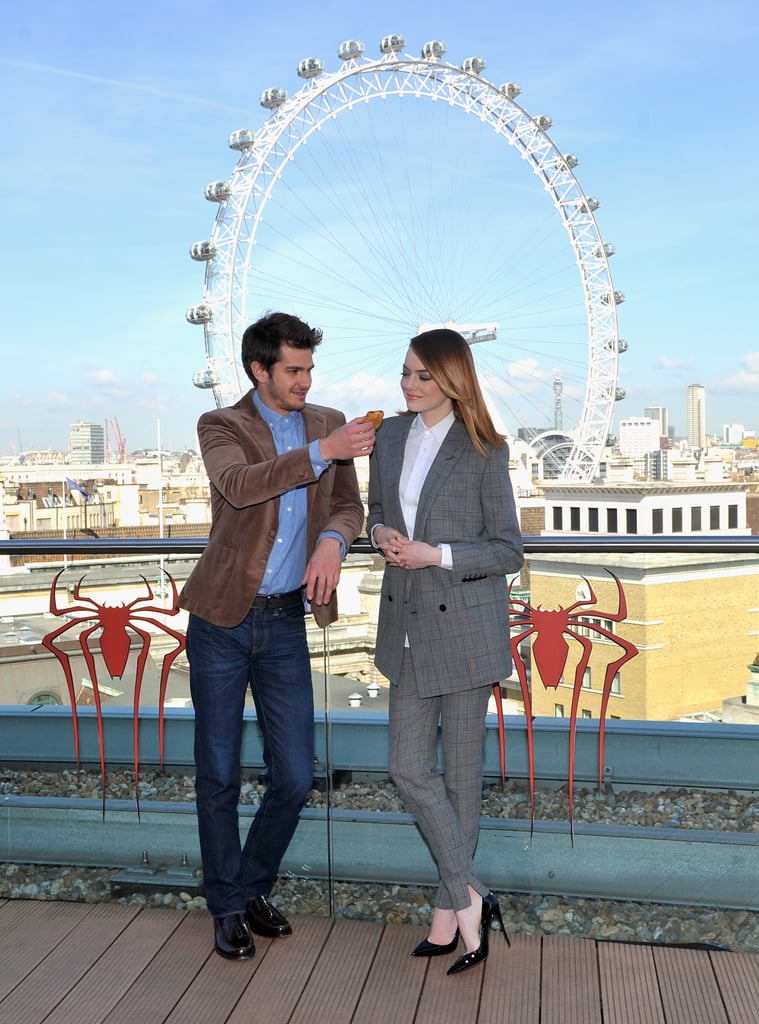 Andrew tried to feed Emma in London in April 2014.
