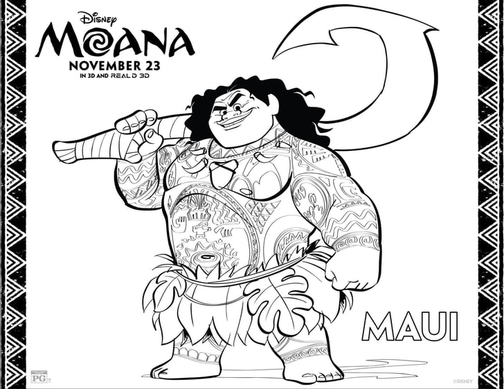 Maui Printable Coloring Sheet | Disney's Printable Moana and Maui ...