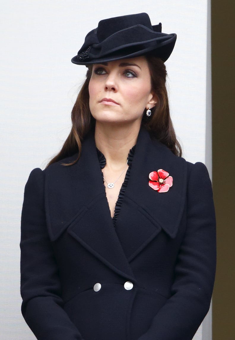 Kate Looked Somber in Alexander McQueen During Remembrance Sunday Service