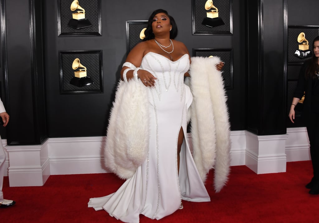 Lizzo s White Atelier Versace Dress  at the Grammys  2020  