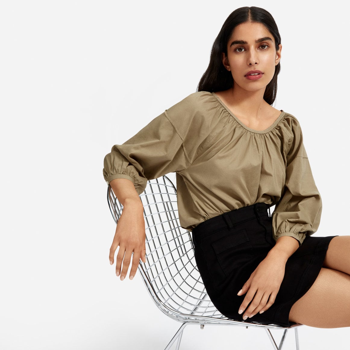 Everlane air ruched blouse best sale