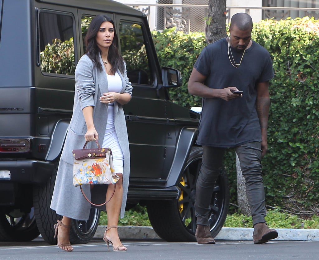 The purse was gifted to Kim by Kanye on her 34th birthday.