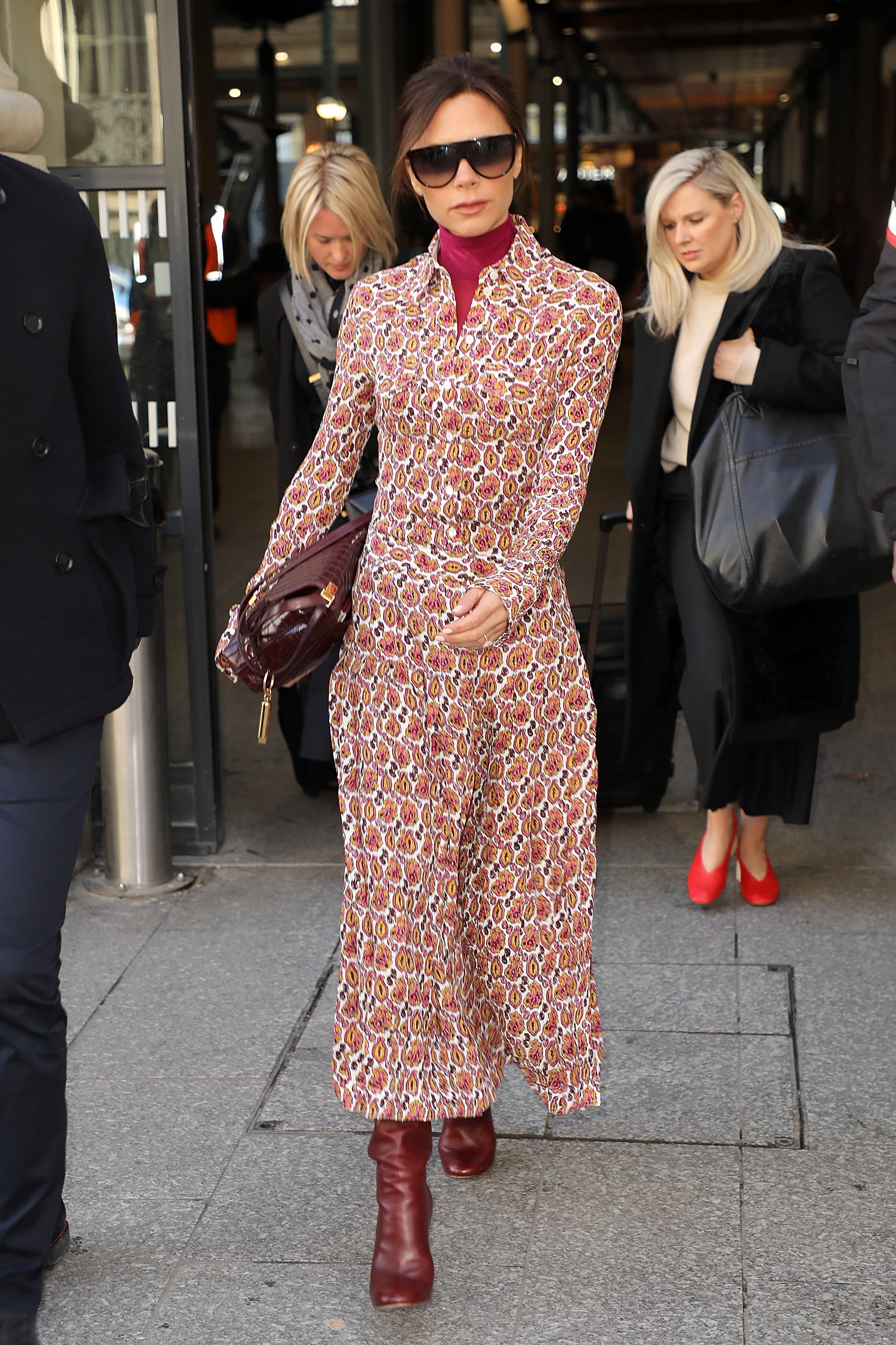 Victoria Beckham Wearing Red Boots PS Fashion