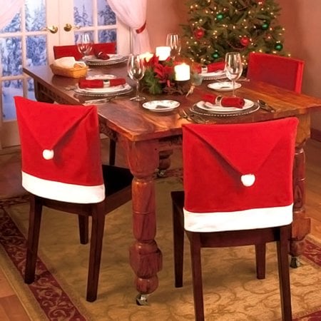 Santa Hat Chair Back Covers