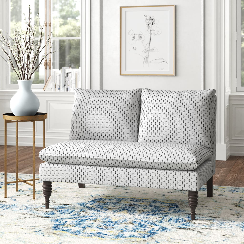 Armless online settee loveseat