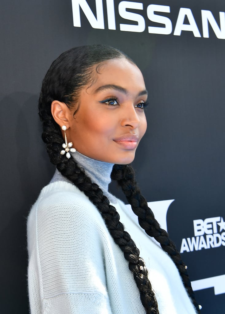 Yara Shahidi Blue Skirt at the BET Awards 2019