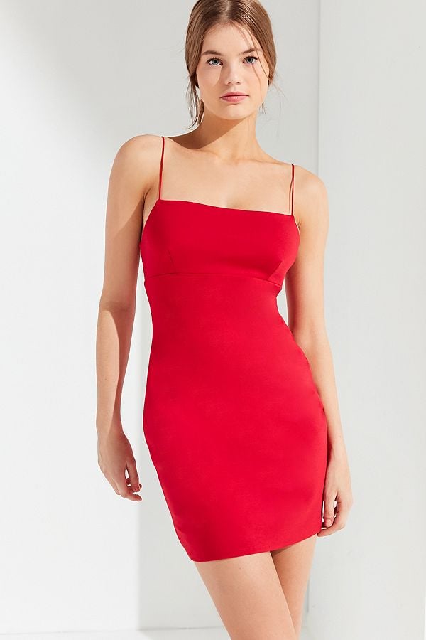 Urban Outfitters Tai Empire Waist Ponte Mini Dress | Kylie Jenner Red ...