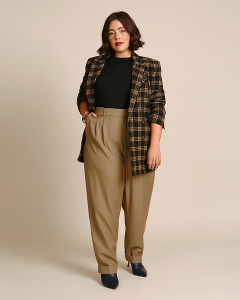 Baacal Pleated Trouser With Elastic Back