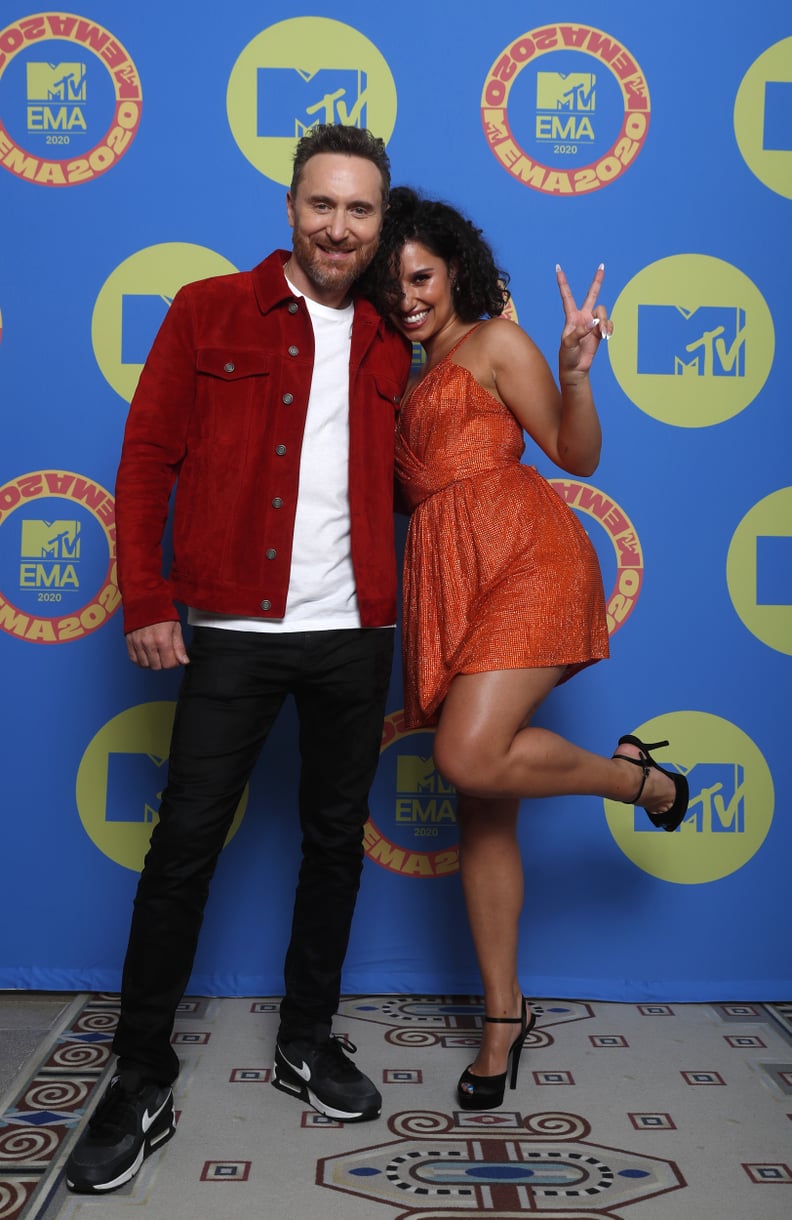 David Guetta and Raye at the 2020 MTV EMA