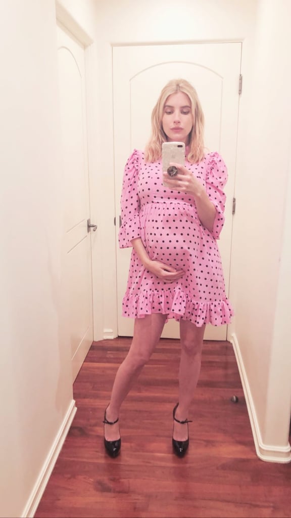 Emma Roberts Wears a Baby-Doll Maternity Dress on Instagram